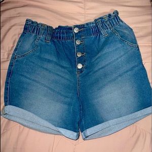 Medium wash shorts